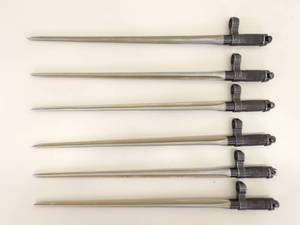 lot 24 image: Lot of 6 Vintage SKS Spike Bayonets