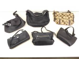 lot 81 image: Lot of COACH Purses with Various Missing Shoulder Straps, Hang Tags, Tear etc.