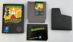 lot 6 image: 1985 NES BASEBALL Game In Original Box (5 Screw Back)