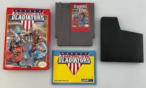 lot 8 image: 1991 NES AMERICAN GLADIATORS  Game In Original Box