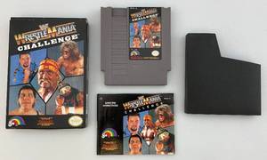 lot 23 image: 1990  NES WRESTLE MANIA CHALLANGE Game In Original Box