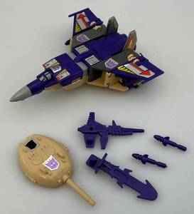 lot 76 image: 1985 G1 Transformer Blitzwing Action Figure 99% Complete
