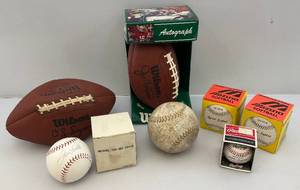 lot 87 image: Misc. Vintage Sports Balls