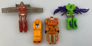 lot 97 image: 1985 Bandi Go- Bots Water Walker, Creeper, Crain Brain & Spoons
