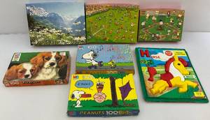 lot 121 image: Misc. Vintage  Puzzles Including Charlie Brown & More IDEAL Horse Puzzle Missing 1 Piece)
