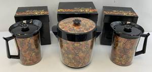 lot 122 image: 1960s El Dorado Insulated Ice Bucket & Beverage Servers (NIB) Boxes Are Beat Up