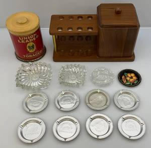 lot 150 image: Vintage Wooden Tobacco & Pipe Stand & More