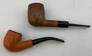 lot 186 image: Vintage Pipes Including Carey Magic Inch & Imported Briar Italy Pigskin Meerschaun Lined