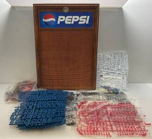 lot 214 image: 21 x 29 PEPSI Menu Board With Misc. Letters