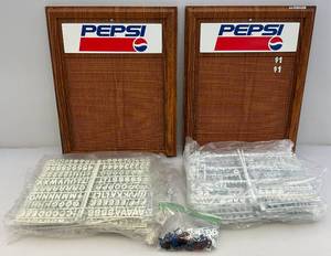 lot 215 image: Two 15 x 19 PEPSI Menu Board With Extra Letters