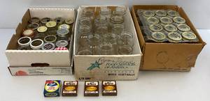 lot 220 image: Large Group Of Canning Jars Including Some Jelly Jars