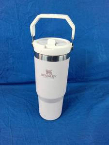 lot 155 image: New STANLEY IceFlow Stainless Steel Tumbler with Straw, Vacuum Insulated Water Bottle for Home, Office or Car, Reusable Cup with Straw Leak Resistant Flip