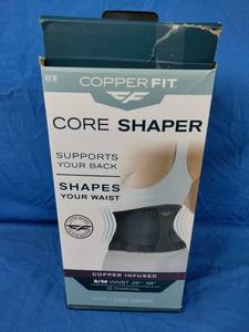 lot 166 image: Copper Fit Core Shaper Waist Trimmer - Charcoal Size SM