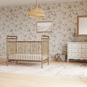 lot 182 image: New Vintage Gold Namesake Abigail 3-in-1 Metal Convertible Crib