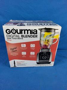 lot 189 image: New Gourmia Digital Blender with 8 Total Blend Programs, 4 Speeds & Round-Plated Tamper Gray