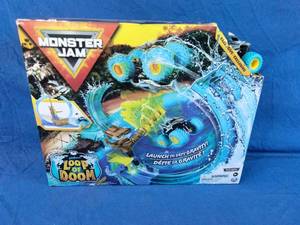lot 231 image: New Monster Jam Megalodon Loop of Doom Playset with Truck