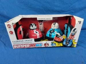 lot 238 image: New Sharper Image RC Red & Blue Ejecting Bumper Rivals Set - 6pc