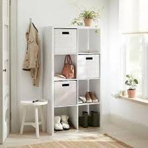 lot 127 image: New 8 Cube Organizer, Bookcase, Storage Shelves (White)