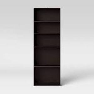 lot 126 image: New 5 Shelf Bookcase - Room Essentials Black