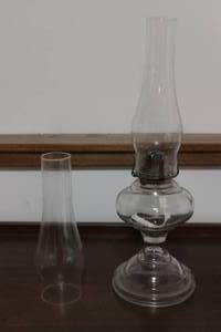 lot 57 image: Queen Anne Kerosene Lamp
