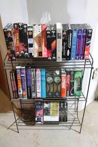 lot 92 image: Assortment of Videotapes with Rack