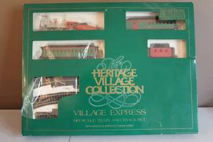 lot 112 image: Heritage Village Collection-Village Express Train and Track Set