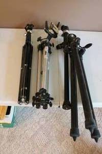 lot 122 image: Lot of 3 Professional Camera Tripods