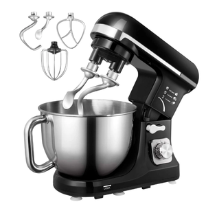 lot 342 image: Stand Mixer with Double Hook, 6 Speeds, 5.5Qt Stainless Steel Bowl, Beater and Whisk Black