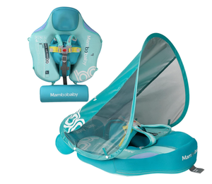 lot 502 image: Mambobaby Float with Canopy, Baby Floats for Pool Non-Inflatable Waist Float Swim Training Toy