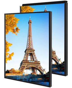 lot 102 image: 2PCS Snap Frame Black Poster Frames Front-loading Frame Metal Click Frame Plexiglass