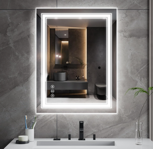 lot 117 image: LED Bathroom Mirror with Front and Backlight, Dimmable Wall Mounted Bathroom Mirror