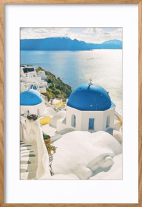 lot 132 image: Axeman Picture Frame with Mat for, Solid Oak Wood Poster Frame with Tempered Glass