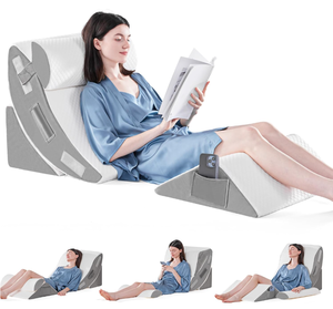 lot 134 image: 4PCS Orthopedic Bed Wedge Pillow Set for Sleeping, Post Surgery Foam Pillow for Body
