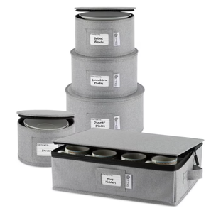 lot 143 image: 5PCS Hard Shell China Storage Containers Set Moving Boxes