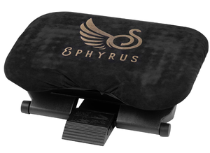 lot 156 image: Ephyrus Adjustable Under Desk Footrest - Ergonomic Black Foot Rest with 3 Height Position