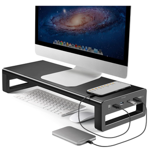 lot 205 image: Vaydeer USB 3.0 Monitor Stand, Metal Monitor Riser with Hub