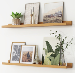 lot 234 image: 2PCS Picture Ledge Shelf, Floating Shelves, Nursery Book Shelves for Toys Storage