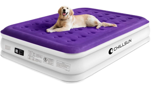 lot 242 image: Queen Size CHILLSUN Air Mattress with Built in Pump-Inflatable Blow Up Mattress