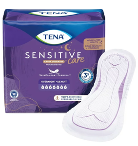 lot 312 image: LOT OF 2 45Packs Tena Sensitive Care Extra Coverage Overnight Incontinence Pads
