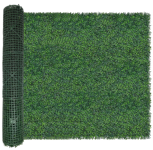 lot 319 image: Artificial Boxwood Roll, UV-Anti Faux Ivy Boxwood Hedge Leaf Grass Wall