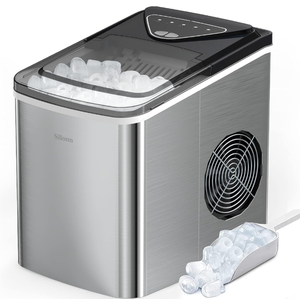 lot 433 image: Silonn Ice Makers Countertop, 9 Cubes Ready in 6 Mins, 26lbs in 24Hrs