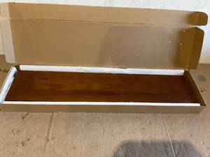 lot 307 image: Axeman Floating Shelves, Deep Modern Solid Wood Wall Shelves for Storage