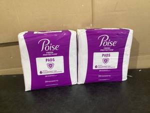 lot 402 image: LOT OF 2 39 Pads Poise Incontinence Pads & Postpartum Incontinence Pads