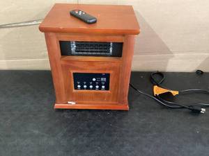 lot 457 image: LifePlus 1500W Electric Infrared Quartz Space Heater for Indoor Use w LED Digital Screen