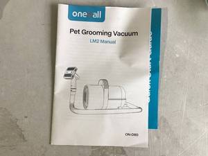 lot 514 image: Oneisall Dog Vacuum & Dryer for Shedding Grooming, 8 in 1 Dog Grooming Kit