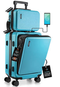 lot 28 image: 2PCS Carry On Luggage Airline Approved, Carry On Suitcase with Wheels