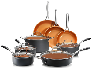 lot 62 image: 13PCS Gotham Steel Pro Set Ceramic Pots and Pans Set Non Stick Cookware Sets