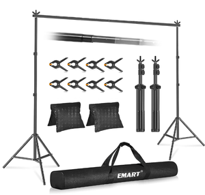 lot 195 image: EMART Backdrop Stand Photo Studio Adjustable Background Stand Support Kit
