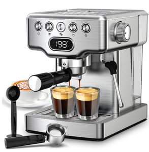 lot 199 image: Geek Chef Espresso Machine, 20 Bar Espresso Maker with Milk Frother Steam Wand