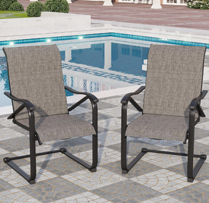 lot 46 image: 2PCS PHI VILLA Outdoor Spring Dining Chairs
